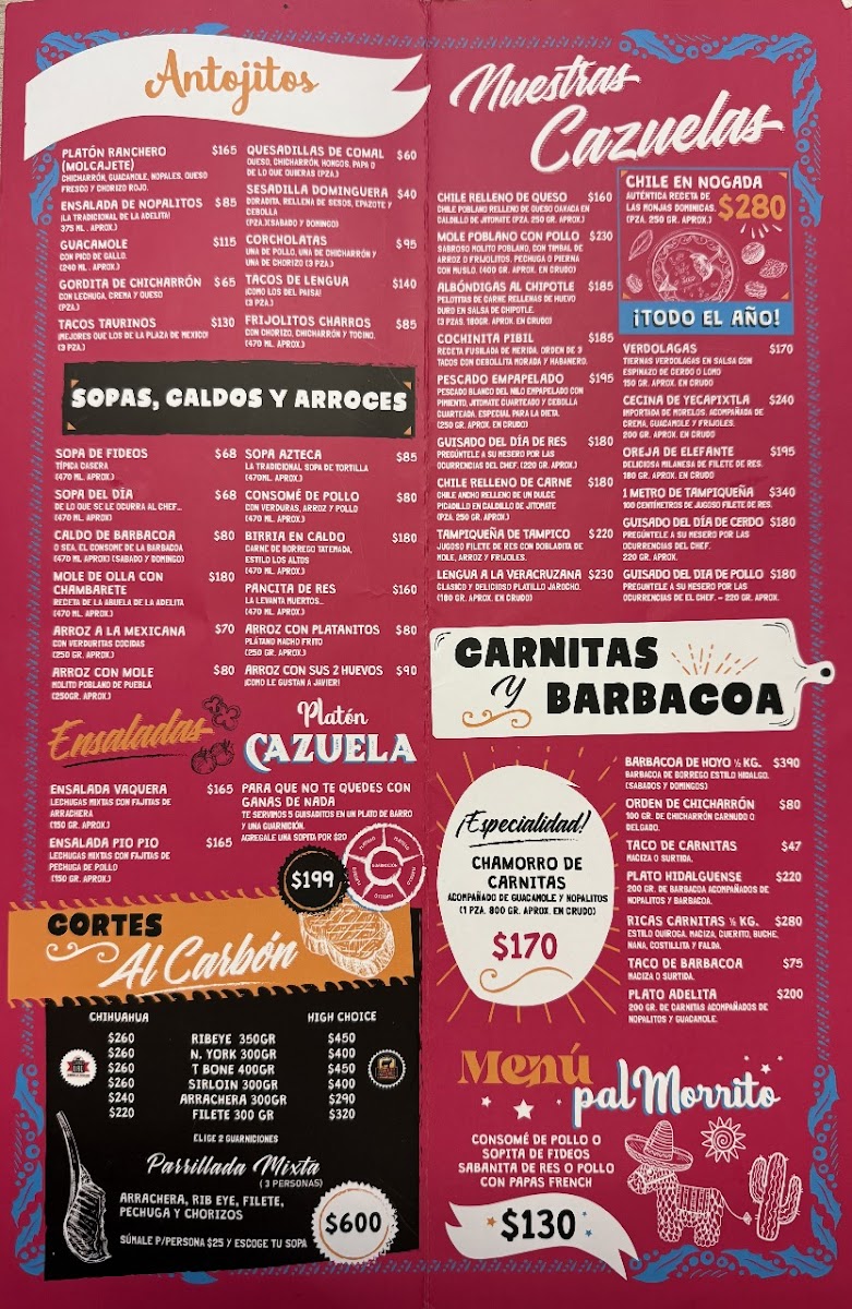 La Adelita Menu - Image 1